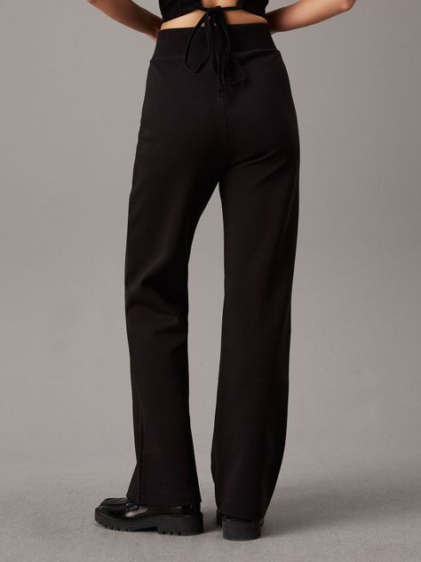 Pantalon Satin Applique Jog Negro Calvin Klein-2