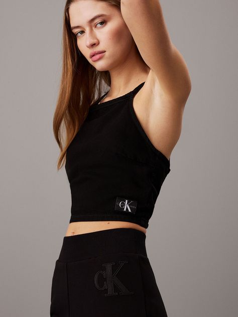 Pantalon Satin Applique Jog Negro Calvin Klein-3