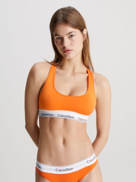 Bralette Modern Cotton Naranjo Calvin Klein-0