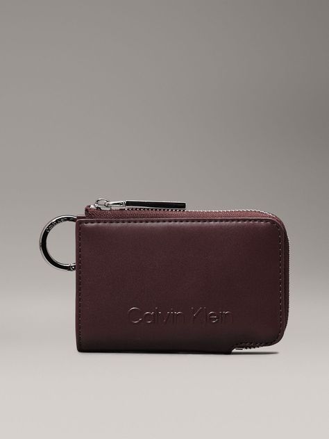 Tarjetero Embossed Burdeo Calvin Klein-0