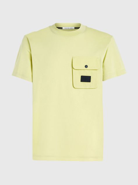 Polera Mix Media Pocket  Amarillo Calvin Klein-4