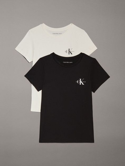 Pack 2 Poleras Monologo Slim K6 Multicolor Calvin Klein-0