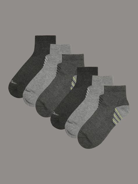 Pack 6 Calcetines Cushion Quarter Gris Calvin Klein-0