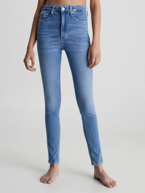 Jeans High Rise Skinny Azul 626 Calvin Klein-0