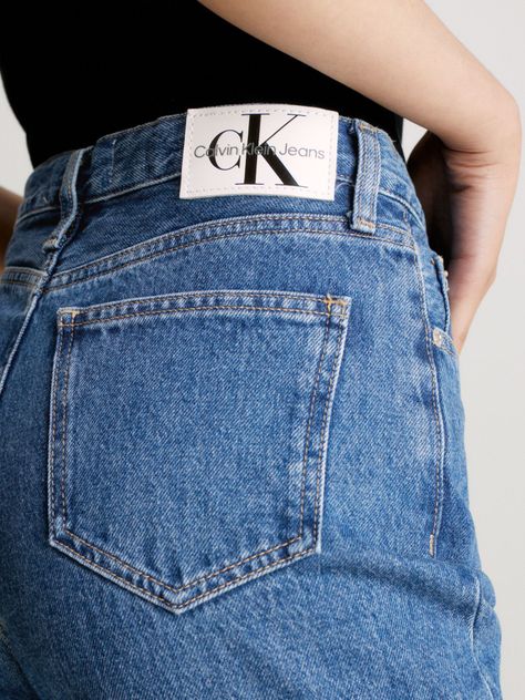 Jeans High Rise Straight Azul-2
