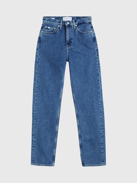 Jeans High Rise Straight Azul-4