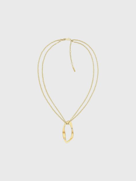 Cadena Round Organic Shape Dorado Calvin Klein-0