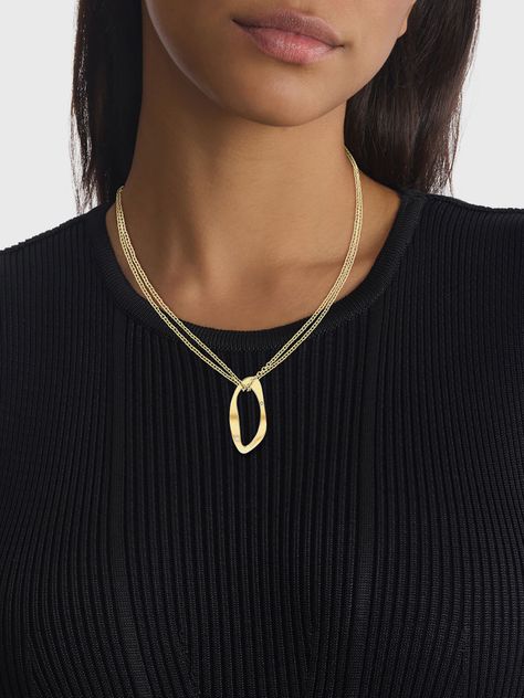 Cadena Round Organic Shape Dorado Calvin Klein-2