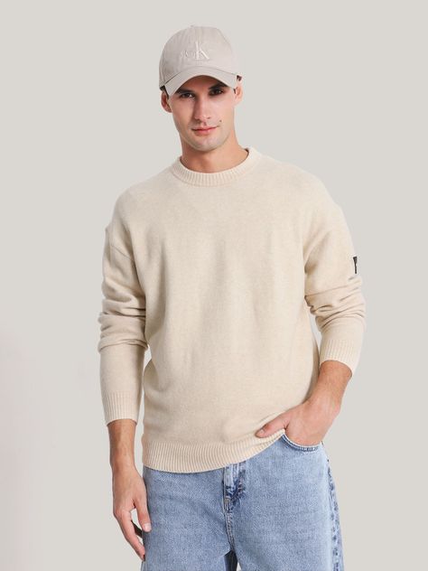 Sweater Lycra Blend Beige Calvin Klein-0