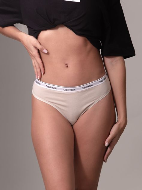 Calzón Brazilian Modern Logo Beige Calvin Klein-0