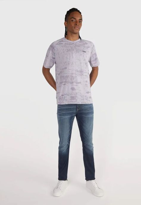 Polera Concrete Aop Gris Calvin Klein-1