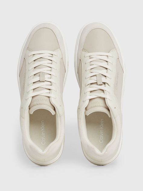 Zapatillas Low Top Lace Up Mix Beige Calvin Klein-2
