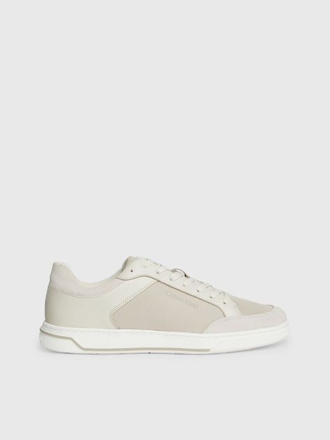 Zapatillas Low Top Lace Up Mix Beige Calvin Klein-4