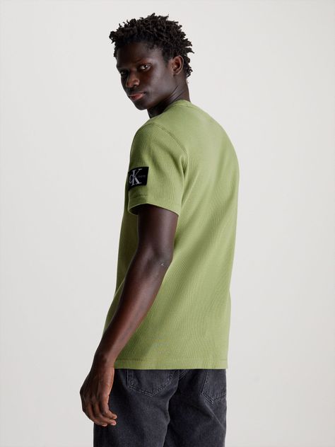 Polera Badge Waffle Verde Calvin Klein-2