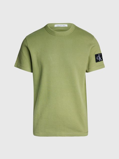 Polera Badge Waffle Verde Calvin Klein-4