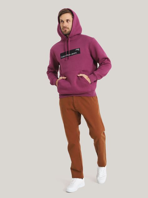 Polerón con Gorro Hyper Real Box Morado Calvin Klein-1
