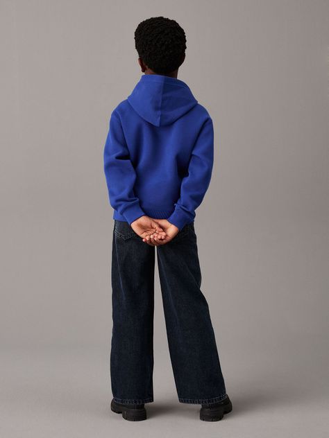 Polerón Niño Bonded Pique Azul Calvin Klein-2