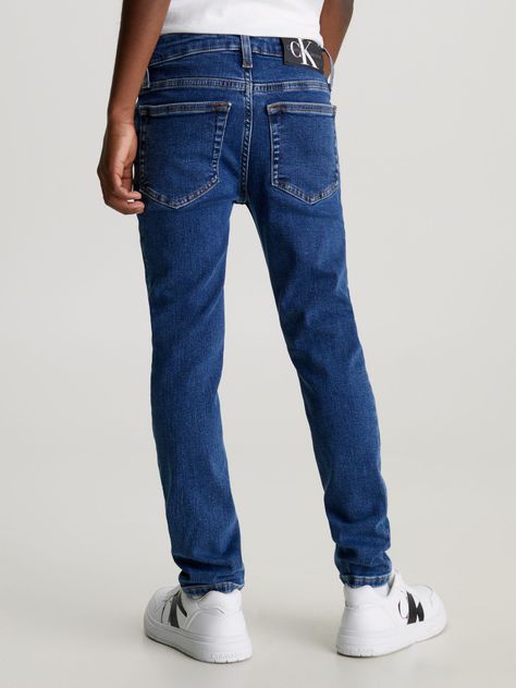 Jeans Niño Mid Rise Slim Azul Calvin Klein-2