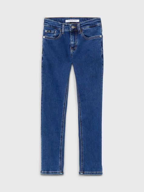 Jeans Niño Mid Rise Slim Azul Calvin Klein-4