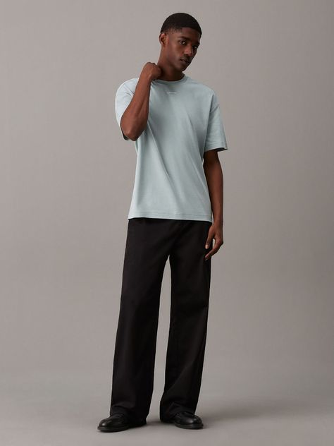 Polera Nano Logo Interlock Verde Calvin Klein-1