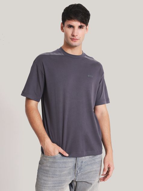 Polera Tonal Debossed Gris Calvin Klein-0