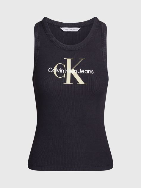 Polera Archival Monologo Rib Tank Negro Calvin Klein-4