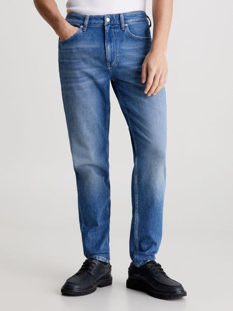 Jeans Regular Taper Azul Calvin Klein-0