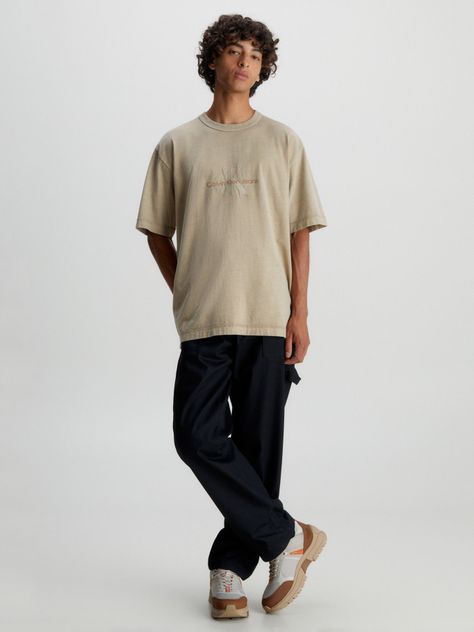 Polera Mineral Dye Beige Calvin Klein-1