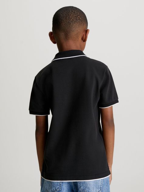 Polo Niño Intarsia Negro Calvin Klein-2