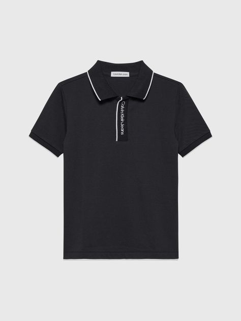 Polo Niño Intarsia Negro Calvin Klein-4