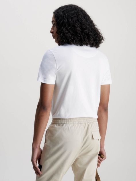 Camiseta slim con logo Blanco Calvin Klein J30J322848-YAF-2