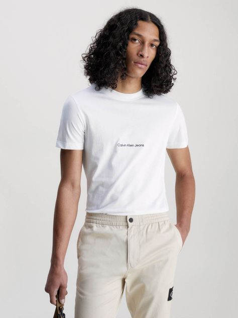 Camiseta slim con logo Blanco Calvin Klein J30J322848-YAF-0