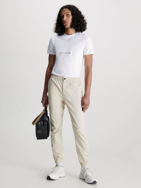 Camiseta slim con logo Blanco Calvin Klein J30J322848-YAF-1