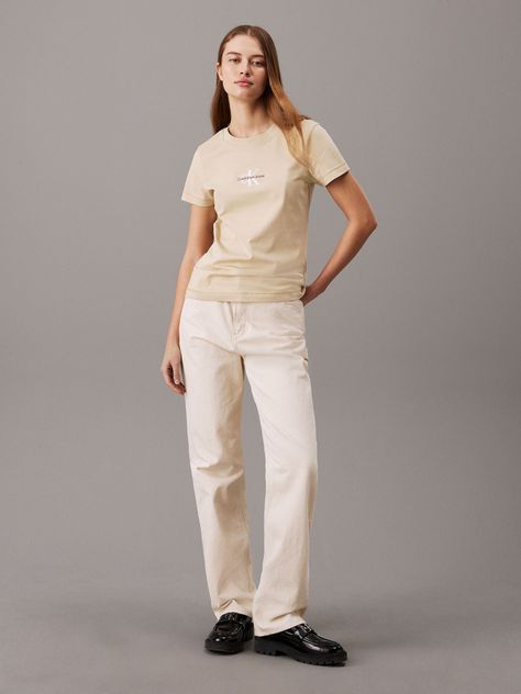 Polera Monologo Slim Beige Calvin Klein-1