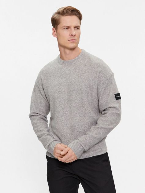 Sweater Lycra Blend Gris Calvin Klein-0