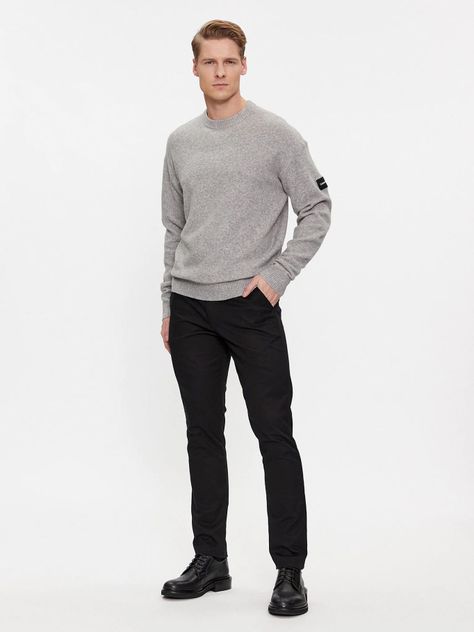 Sweater Lycra Blend Gris Calvin Klein-1