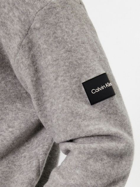 Sweater Lycra Blend Gris Calvin Klein-4