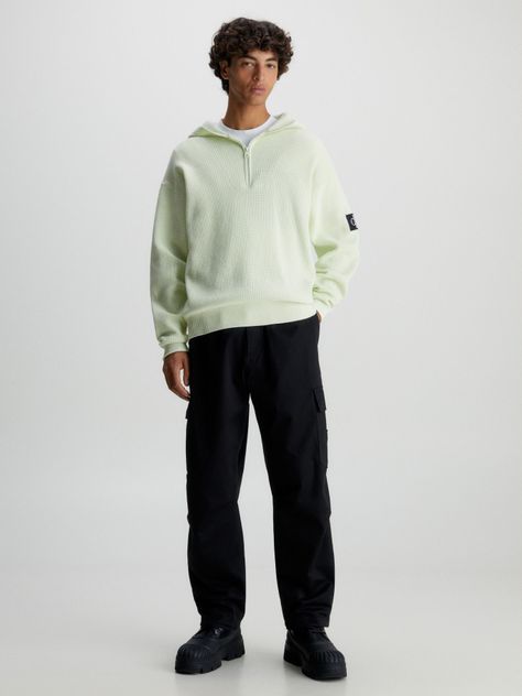 Sweater con Gorro Badger Verde Calvin Klein-1