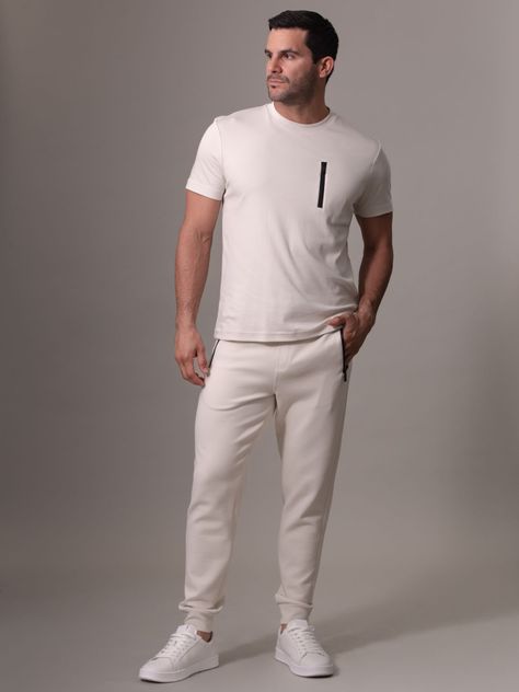 Jogger Lux Tech Crema Calvin Klein-1