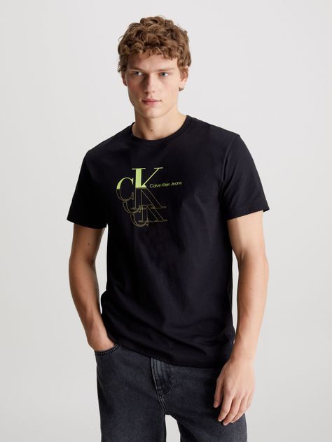 Polera Monogram Echo Graphic Negro Calvin Klein-0