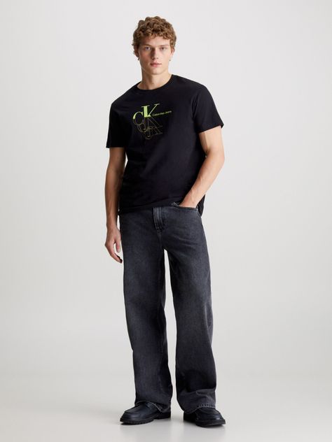Polera Monogram Echo Graphic Negro Calvin Klein-1