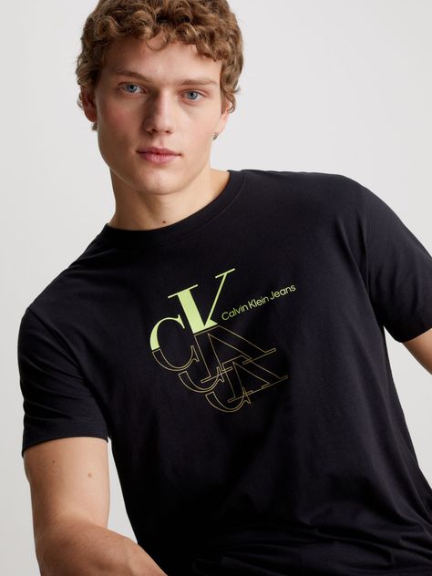 Polera Monogram Echo Graphic Negro Calvin Klein-3