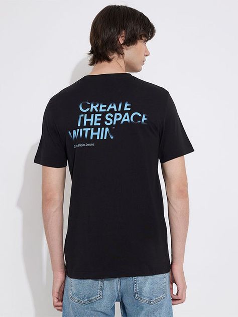 Polera Slogan Negro Calvin Klein-2