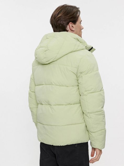 Parka Crinkle Nylon Puffer Verde LE9 Calvin Klein-2