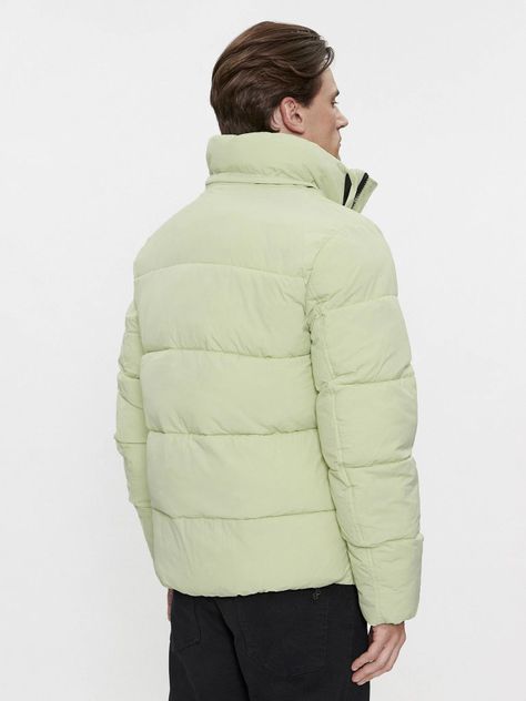 Parka Crinkle Nylon Puffer Verde LE9 Calvin Klein-3