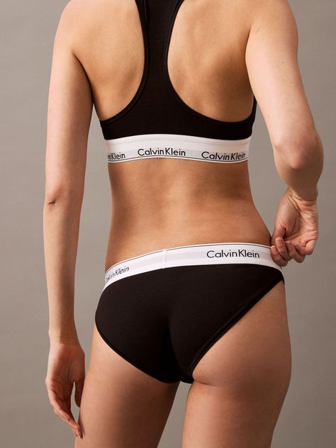 Bikini Modern Cotton Negro Calvin Klein-3