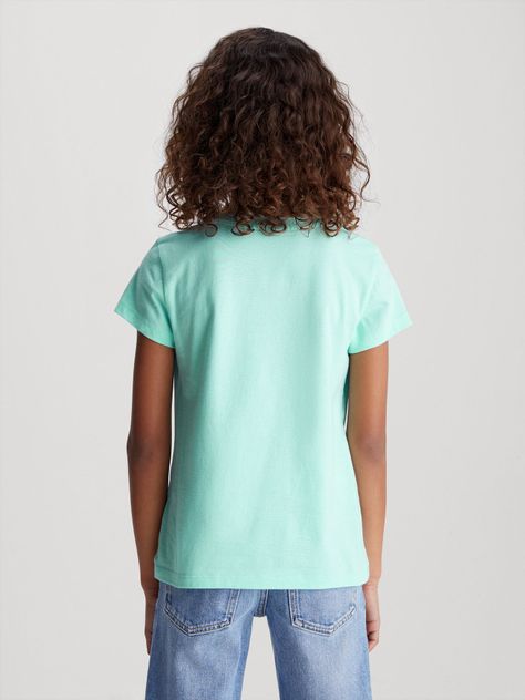 Polera Niña Micr Monogram Verde Calvin Klein-2