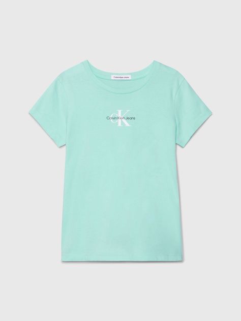 Polera Niña Micr Monogram Verde Calvin Klein-4
