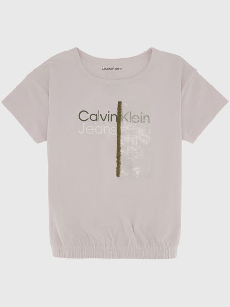 Polera Niña Ck Sequin Rosado Calvin Klein-1