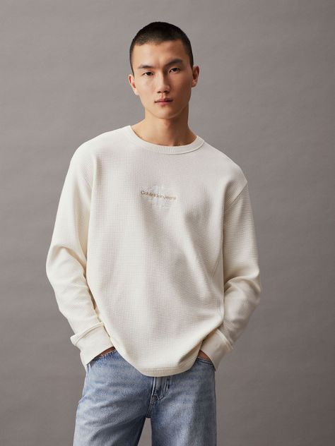 Polera LS City Grid Blanco Calvin Klein-0